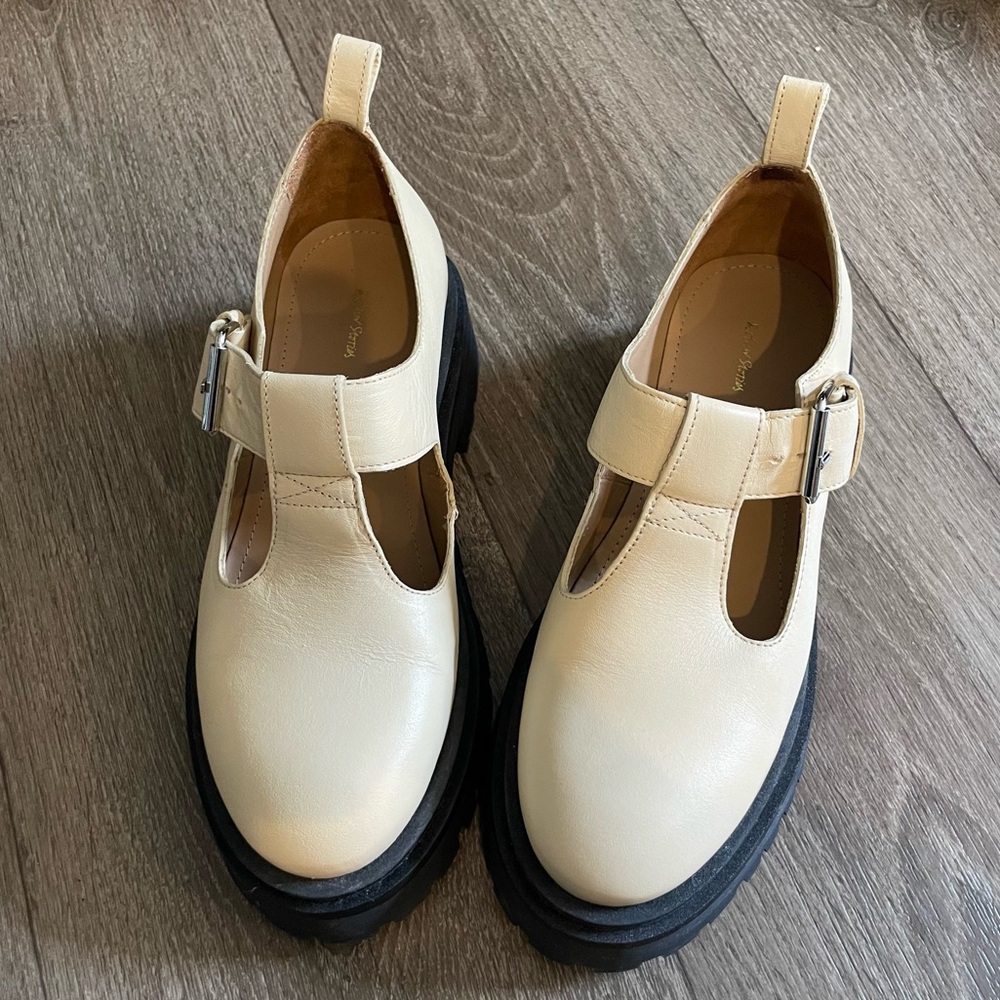 & Other Stories Beige Platform Mary Jane Shoes